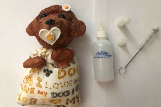 Hand Crafted Reborn Dog,  Reborn Doll With Puppy Bottle