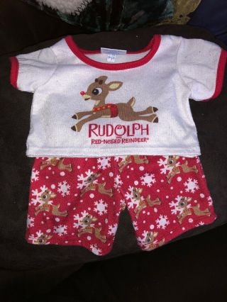 Build A Bear Rudolph Pajamas 2 - Piece Outfit Set,  Christmas,  Holidays