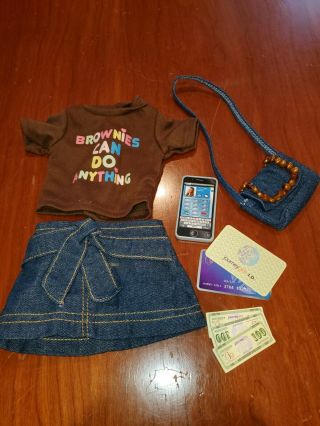 Brownie Girl Scout T - Shirt Outfit By Adora Doll Clothes For 18 Inch Doll