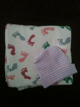 2 Piece Hospital Set Reborn Baby Hat & Blanket