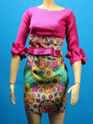 Sparkle Girlz Pink Blue Yellow Floral Print Dress Fits Regular Petite Doll
