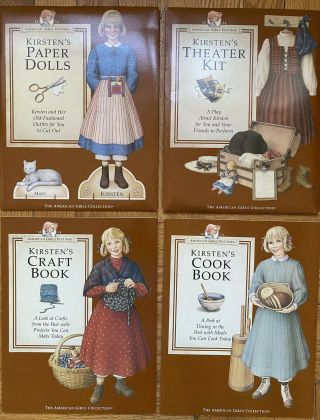 American Girl Pastimes Pleasant Co Kirsten Paper Doll Cook Craft Book Theater