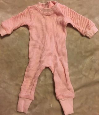 64 American Girl Doll Retired Union Suit Pink Long Johns Pajamas Jump Suit