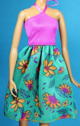 Barbie Fashionistas Doll 59 Tropi - Cutie Print Halter Dress Regular Petite