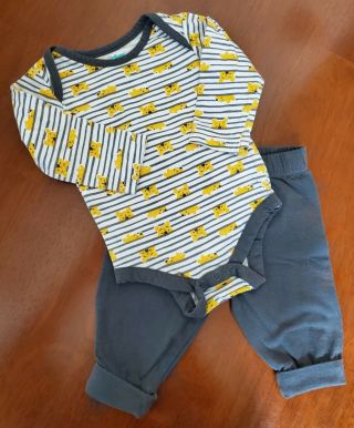 0 - 3 Months Disney (pooh) Baby Boys 2pc Set For Reborn Baby Doll