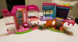 Polly Pocket Tree House Playset Magnetic 2002 Mall Surf Shop Store No Dolls