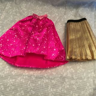 11 Inch Doll Skirts Pink And Gold Fashionista.  Pink Has Longer Back Hem,