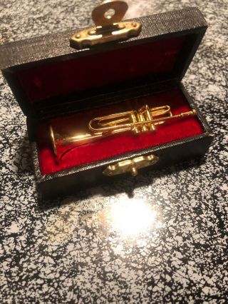 Gold Mini Trumpet Wcase Instrument For American Girl Doll Accessory Lovv T Bugg