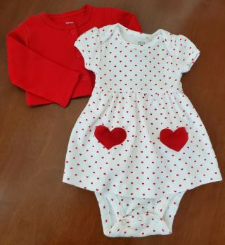 3 Months Just One You Baby Girls 2pc Dress Set For Reborn Baby Doll