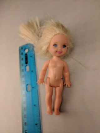 Mattel Barbie Little Sister Kelly Doll,  Blonde Hair,  Blue Eyes Nude 4 Play/ooak