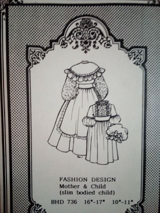 Brown House Dolls Pattern : Fashion Design Mother & Child Bhd 736
