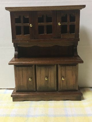 Vintage China Cabinet Hutch Miniature Dollhouse Furniture