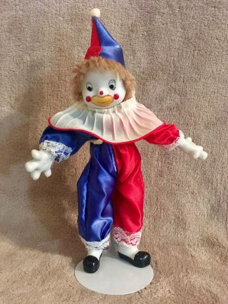 Porcelain Clown Doll - 7 1/2”