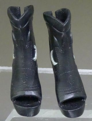 Monster High CAM Create a Monster Black half MOON Boots 3