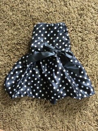 American Girl Doll Clothes.  Black And White Polka Dot Silk Party Holiday Dress