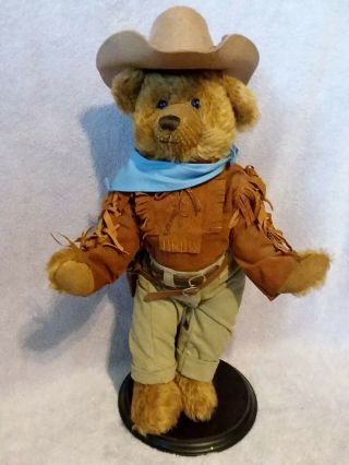 Franklin Heirloom John Wayne Western Cowboy Teddy Bear Mohair The Duke 1809