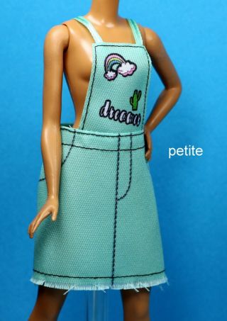 Barbie Fashionistas Dreamer Print Overall Skirt Curvy Tall Petite Regular