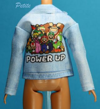 Barbie Mario Brothers Denim Jacket Fits Regular Petite Curvy Tall