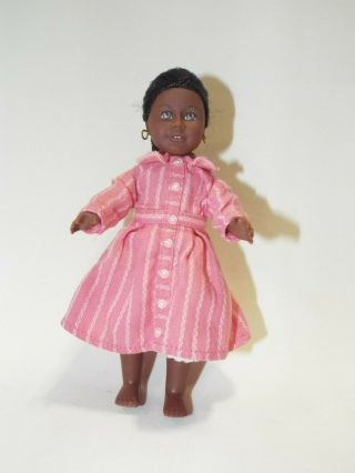 6 " Mini American Girl Black Doll Addy /original Dress,  Bow,  Bloomers