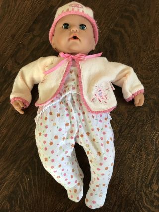 Zapf Creation Pink Baby Doll Annabell Sheep Lamb Sweater Laughs Coos