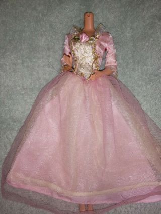 Barbie Princess And The Pauper Anneliese Pink Dress Gown Only