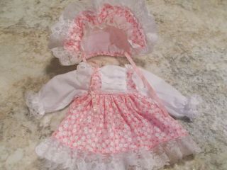 Doll Dress and Bonnet For 8 to 10 inch Baby Doll 2