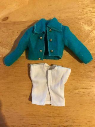 BARBIE FASHION AVENUE 14980 Teal Turquoise jacket skirt shirt hose unboxed 2
