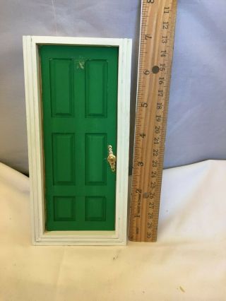Dollhouse Miniature 1:12 Door With Frame And Door Knob